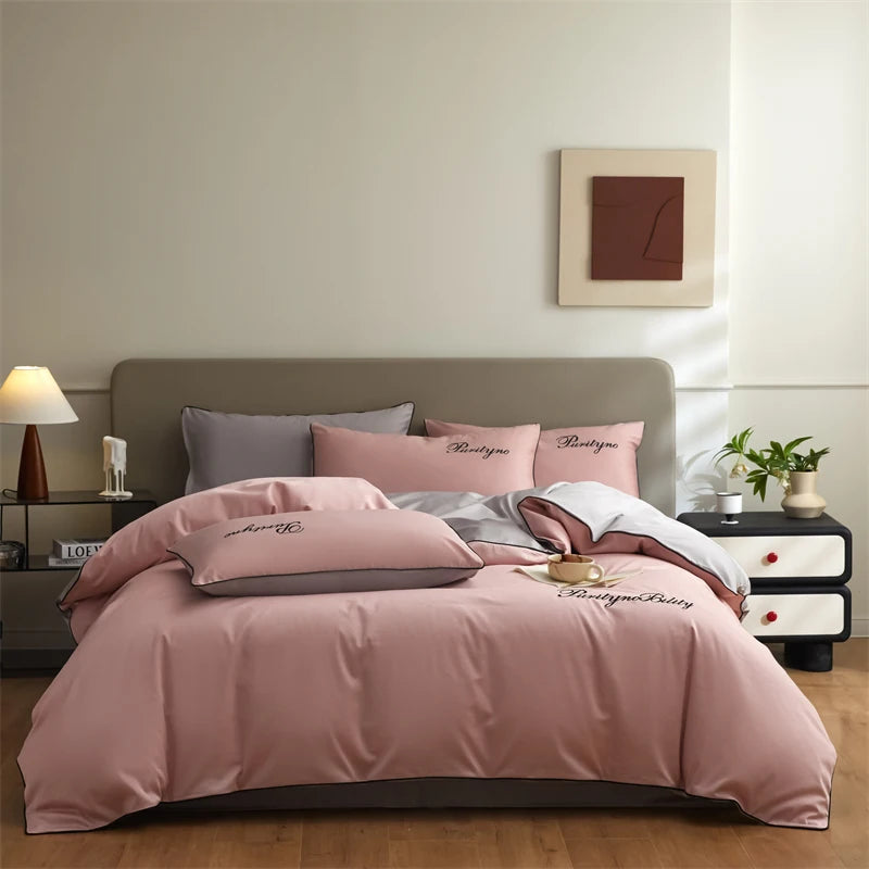 3pcs 100% Egyptian Cotton Duvet Cover Set 1pc Duvet Cover and 2pcs Pillowcases 150*200/200*230cm Single/double Queen King Size