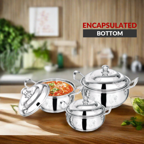 Stainless Steel Encapsulated Bottom Harmony Handi (Plain and Laser