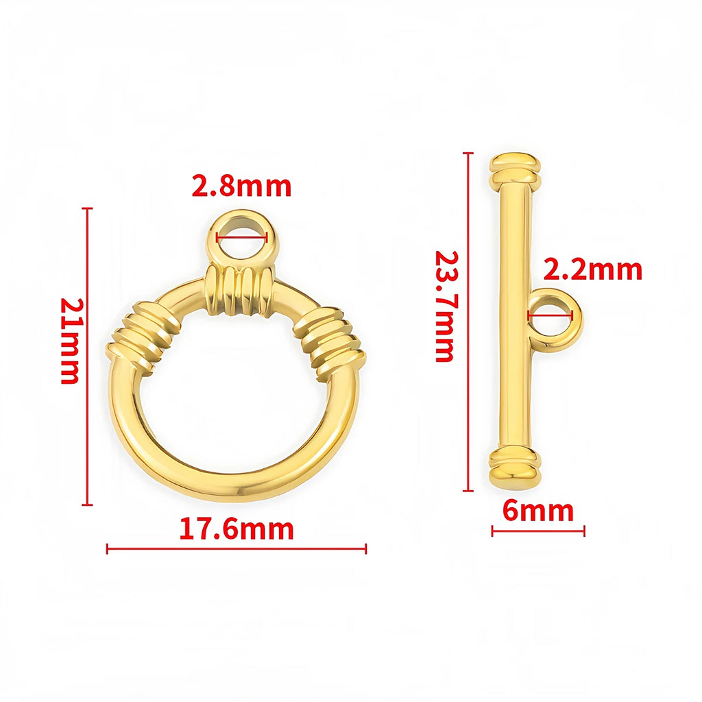 2 Sets Stainless Steel OT Clasp Heart Toggle Clasps Buckle Connector for Necklaces Bracelets Hook DIY Jewelry Making Accessories