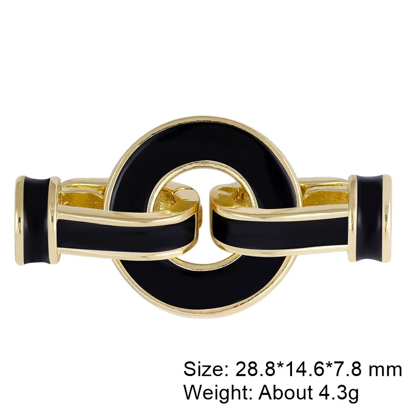 Juya18K Gold Silver Plated Decorative Connector Lock Fasteners Hooks Clasps For DIY Beadwork Beads Crystal Pearls Jewelry Making