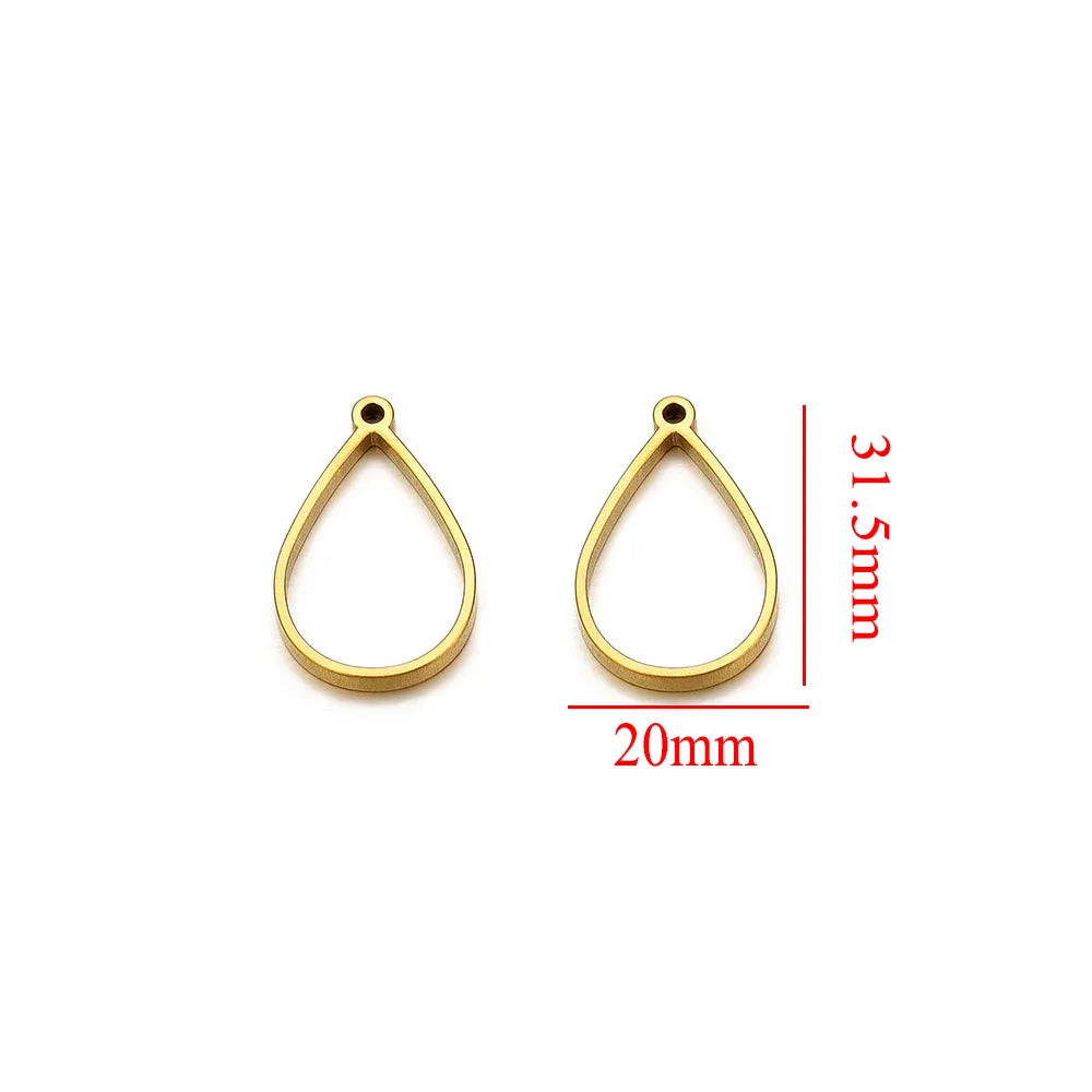 10pcs Stainless Steel Geometric Metal Connector Charms Frames Base DIY Making Epoxy Resin UV Crystal Molds for Jewelry Necklaces