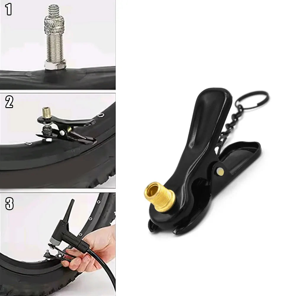 Bike Inflator Pump Nozzle Clip FV AV Valve Connector Head Valve Bicycle Tire Tyre Air Pump Bike Cycling Outdoor Bike Accessories
