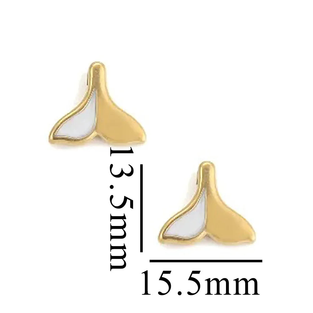5pcs Stainless Steel Enamel Mermaid Tail Charms Gold-plated for DIY Necklaces Bracelet Earring Jewelry Making Supplies Wholesale