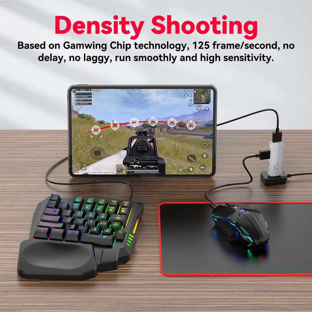 5 in 1 Mobile Controller Gaming Keyboard Mouse Converter BT 5.3 for PUBG Mouse Keyboard Adapter Converter for Gamer Accessories