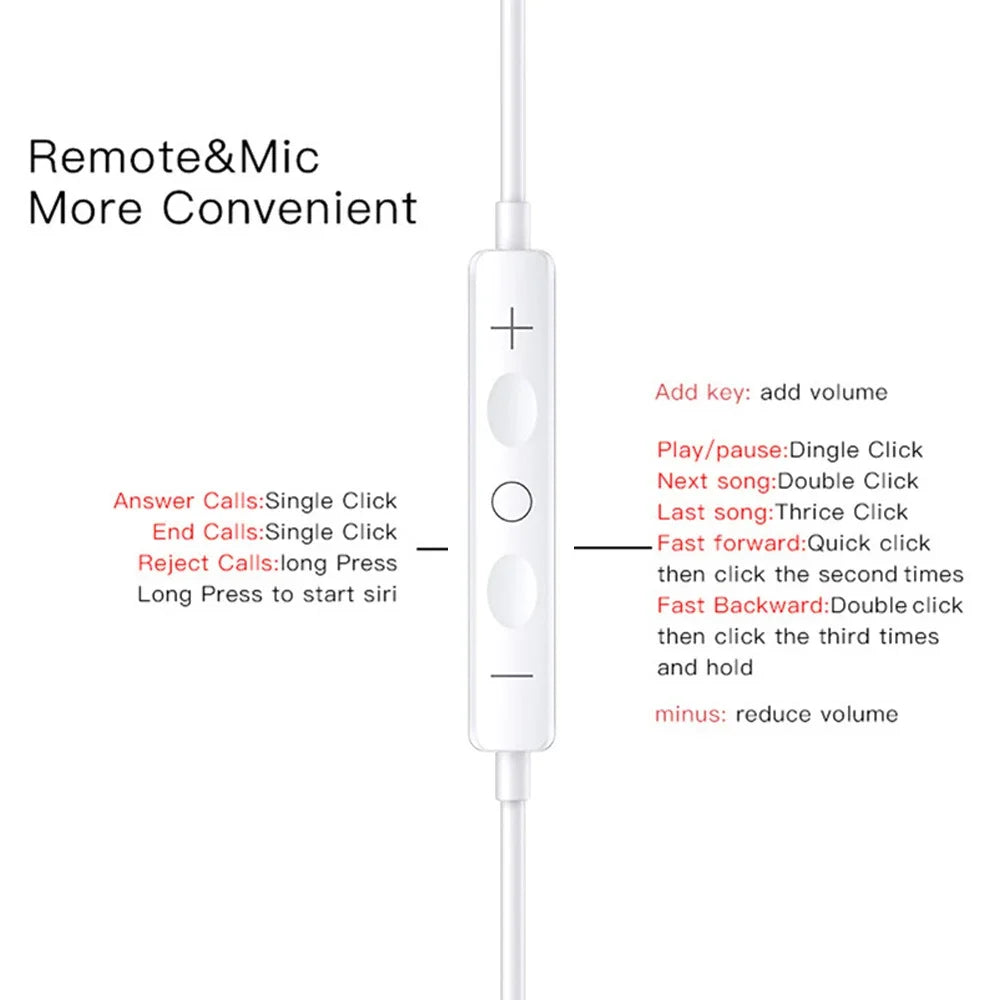 For Apple iPhone 14 Lighting Earphones 13 12 11 Pro Max XR XS X SE 7 8 6 Plus Bluetooth In Ear Wired Earbuds Phone Accessories