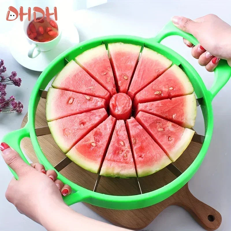 KONI Watermelon Slicer Cutter Stainless Steel Creative Windmill Shape Large Size Convenient Fruit Dividers Kitchen Gadgets Items