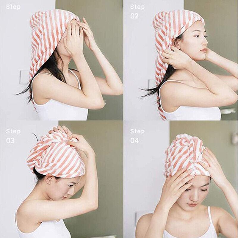 Magic Instant Dry Hair Towel Rapid Fast Drying Hair Towel Fast Absorbent Hat Cap