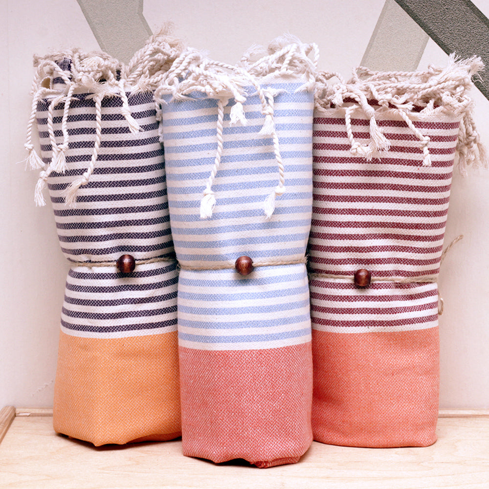 Multi Color Striped  Turkish Towel