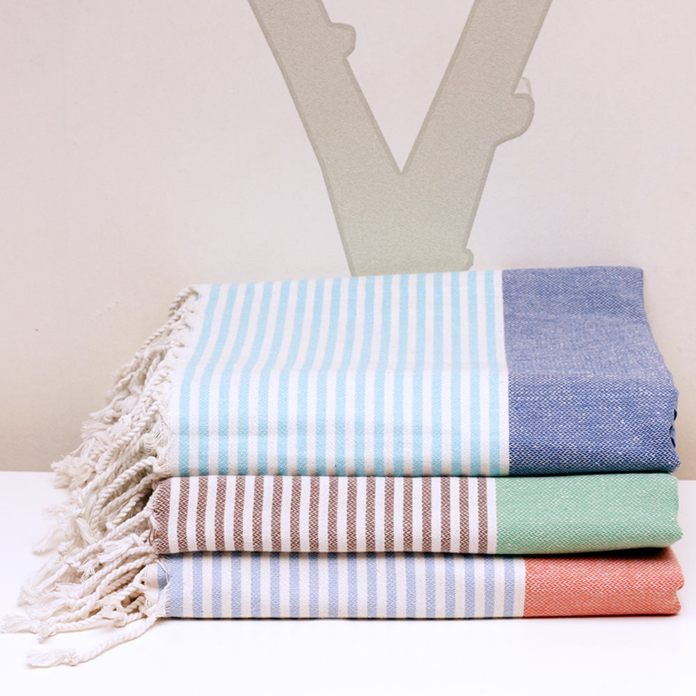 Multi Color Striped  Turkish Towel